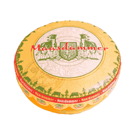 CHEESELAND-MAASDAMMER CHEESE 45%, GLUTEN FREE, 100G
